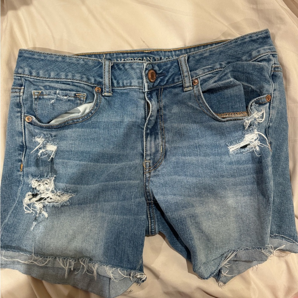 American eagle stretch jean shorts